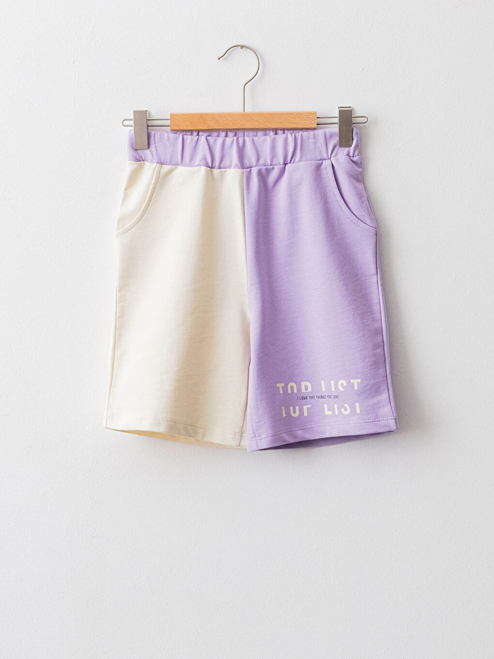 شورت بنات مطبوع بخصر مرن