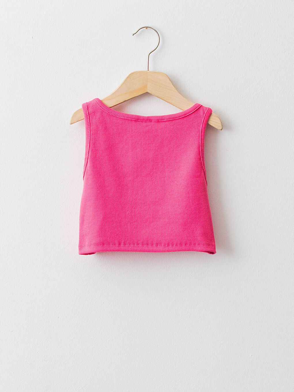 Crew Neck Basic Girls' Tank Top-1
