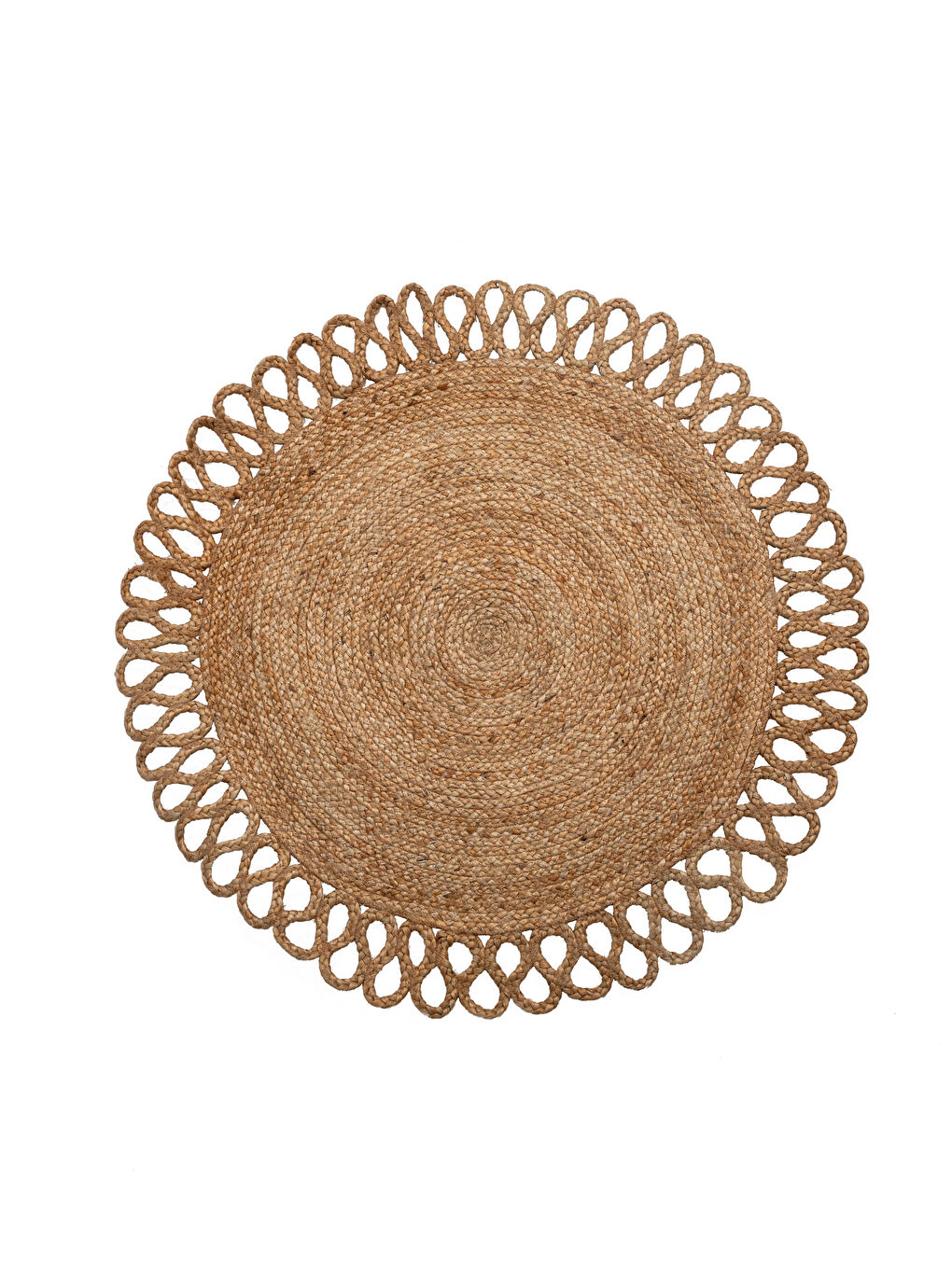 سجادة من الجوت المستديرة المزخرفة-2