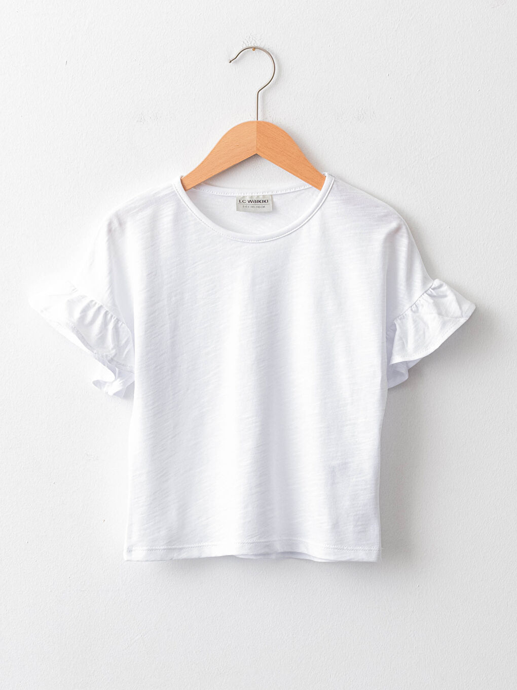 Футболка с круглым вырезом, базовая, с коротким рукавом, для девочек