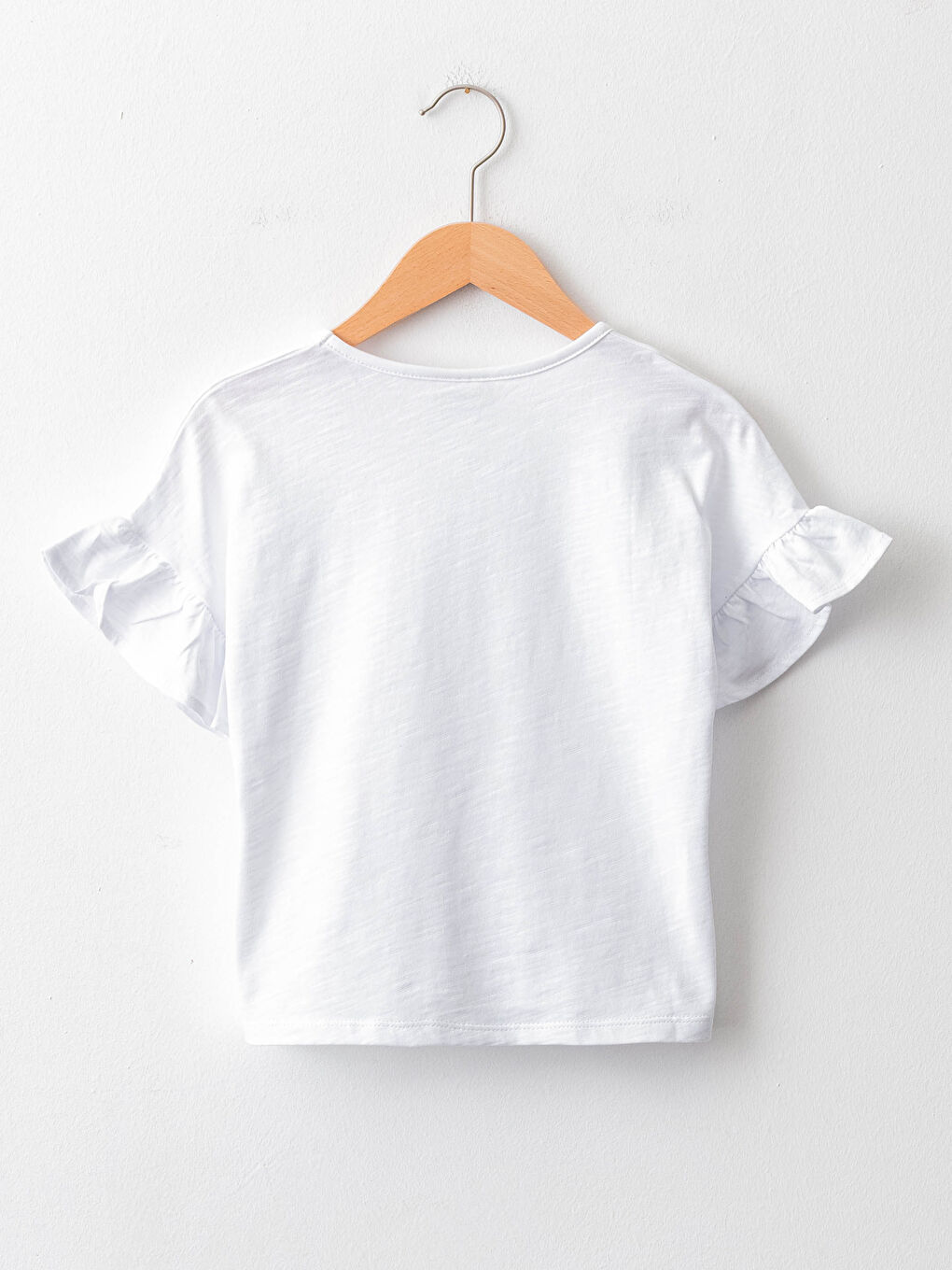 Футболка с круглым вырезом, базовая, с коротким рукавом, для девочек-1