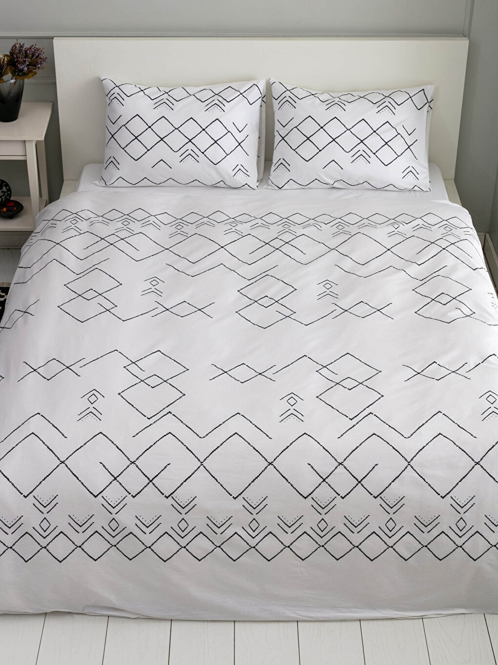 Double Patterned Woven Duvet Cover Set-2