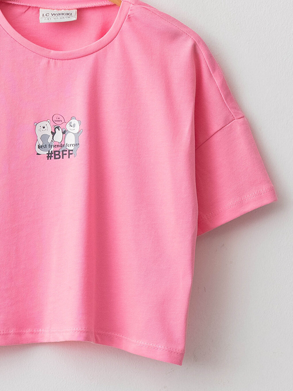 T-shirt pour Filles à Col Rond Imprimé à Manches Courtes-2