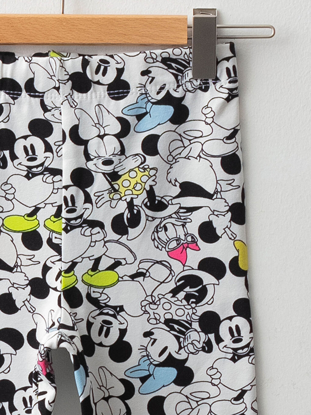 Ekru Beli Lastikli Minnie Mouse Baskılı Pamuklu Kız Çocuk Tayt-2
