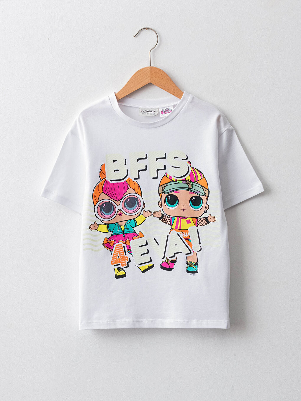 Bisiklet Yaka LOL Surprise OMG Lisanslı Kısa Kollu Kız Çocuk Tişört-2