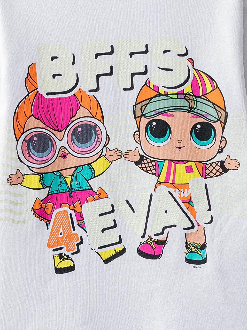 Bisiklet Yaka LOL Surprise OMG Lisanslı Kısa Kollu Kız Çocuk Tişört-4