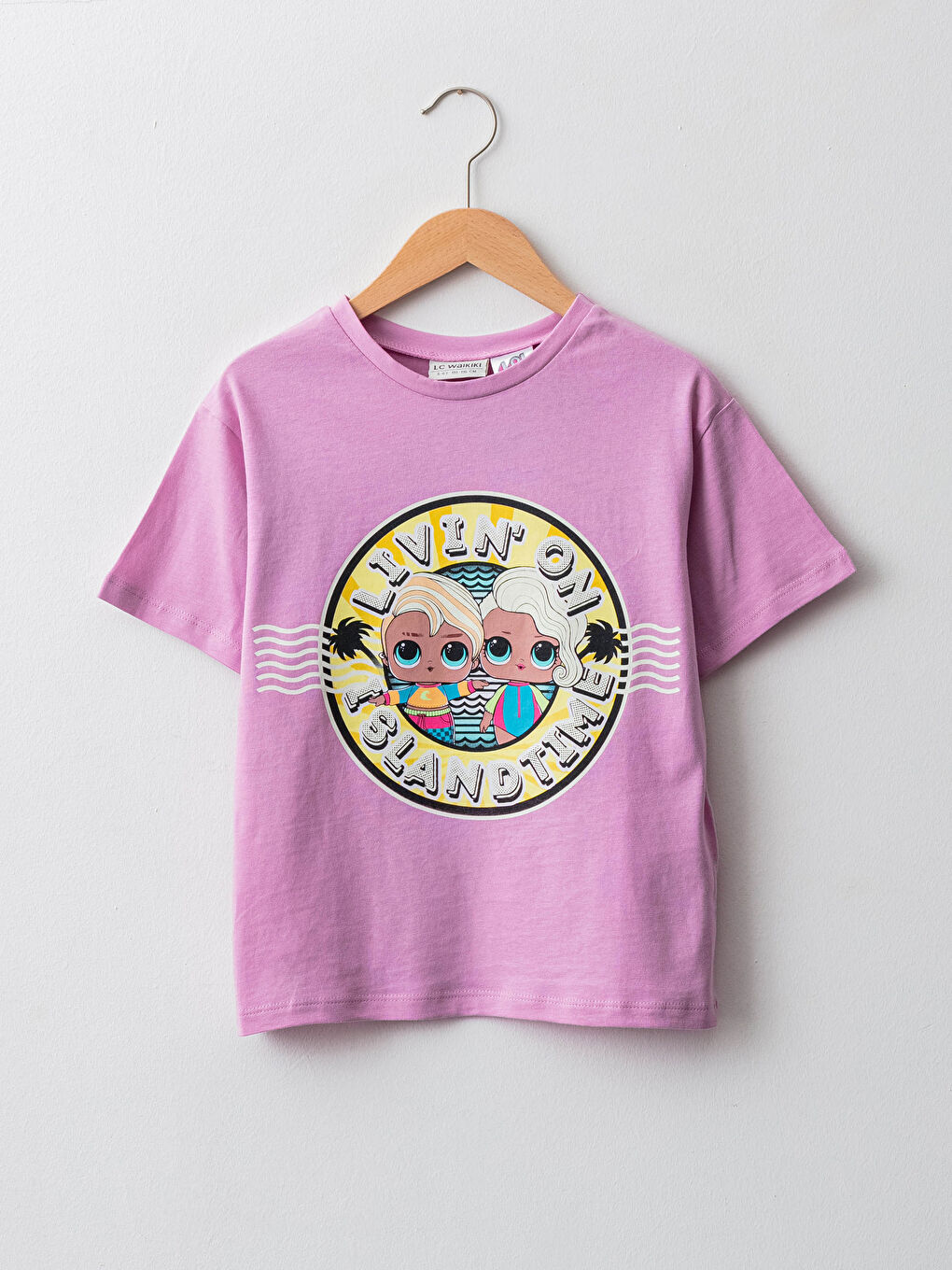 Crew Neck LOL Surprise OMG Licensed Short Sleeve Girls T-Shirt -S1JA12Z4-FHH