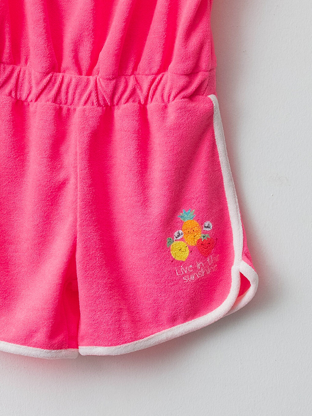 Crew Neck Printed Strap Girls Overalls-2