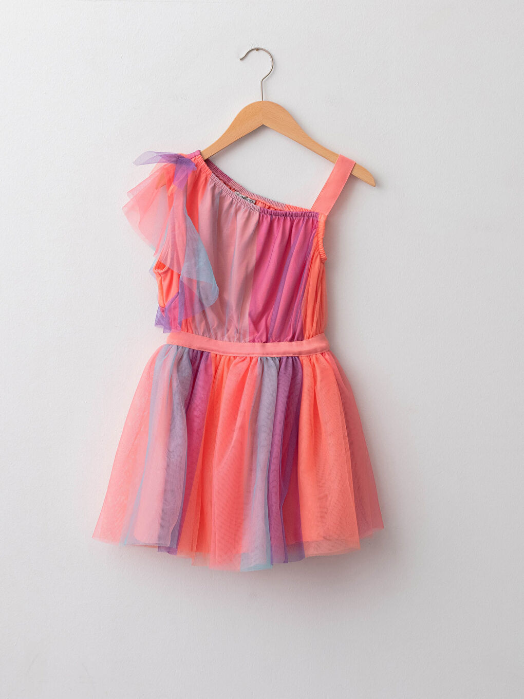 LCW Kids Tulle Detailed Multi-Colored Girls Dress -S1JB86Z4-F9C