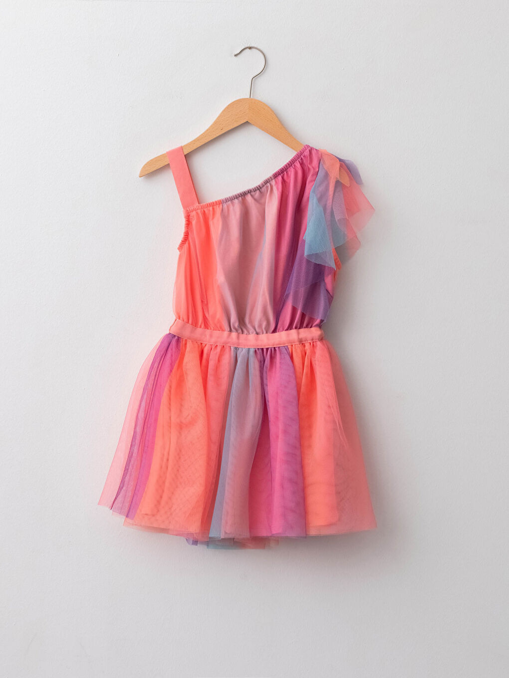 LCW Kids Tulle Detailed Multi-Colored Girls Dress -S1JB86Z4-F9C