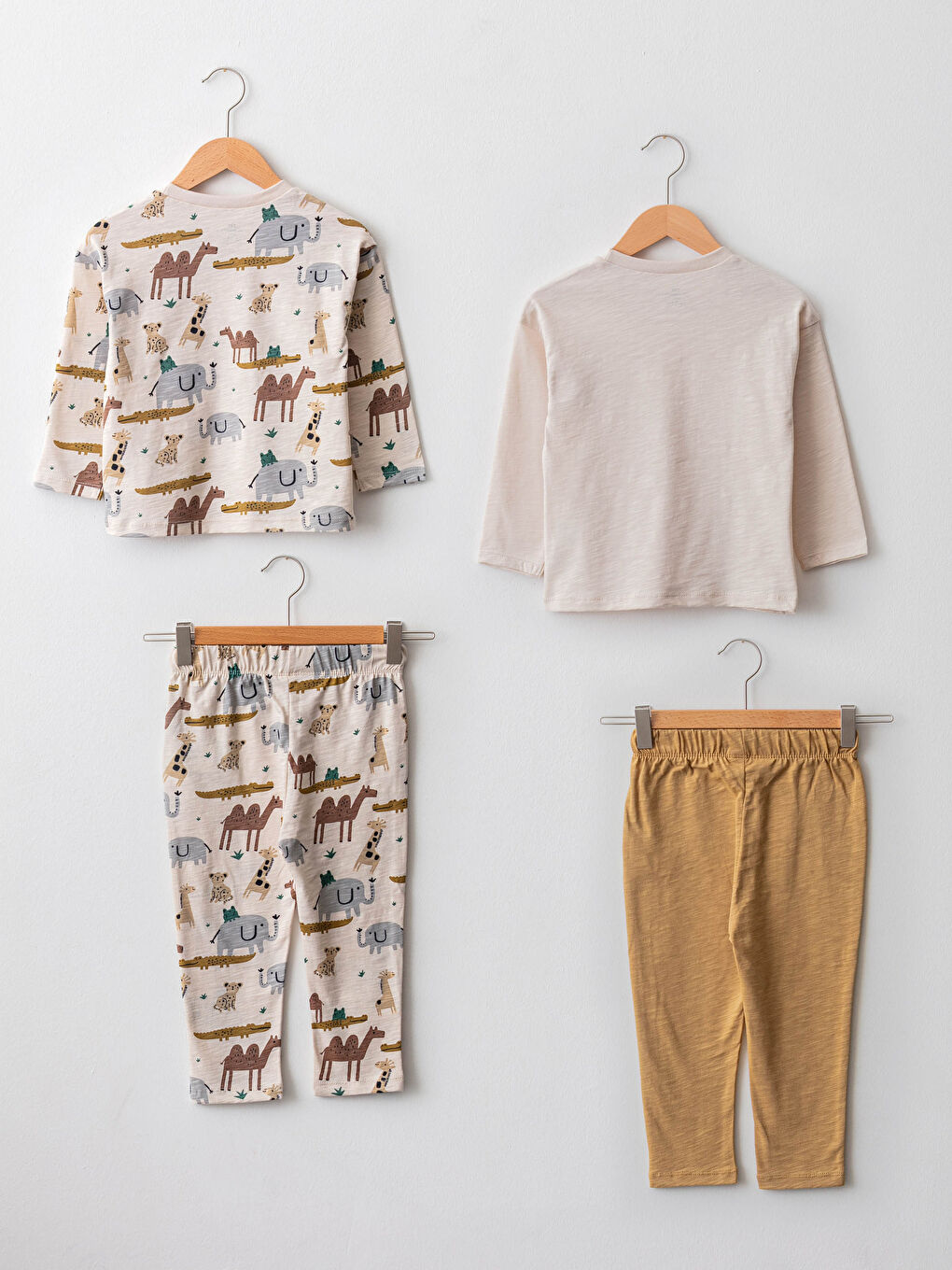 Crew Neck Long Sleeve Baby Boys' T-Shirt and Pants 2 Pack Set-1