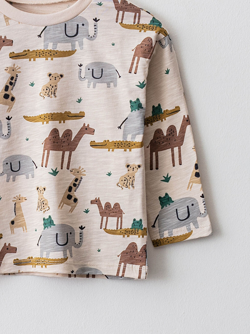 Crew Neck Long Sleeve Baby Boys' T-Shirt and Pants 2 Pack Set-2