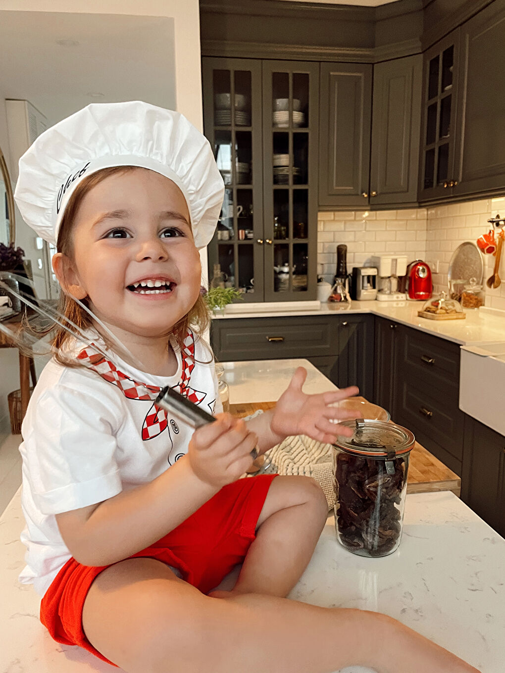 Crew Neck Short Sleeve Printed Cotton Baby Boy Chef Costume -S1JE55Z1-FFB
