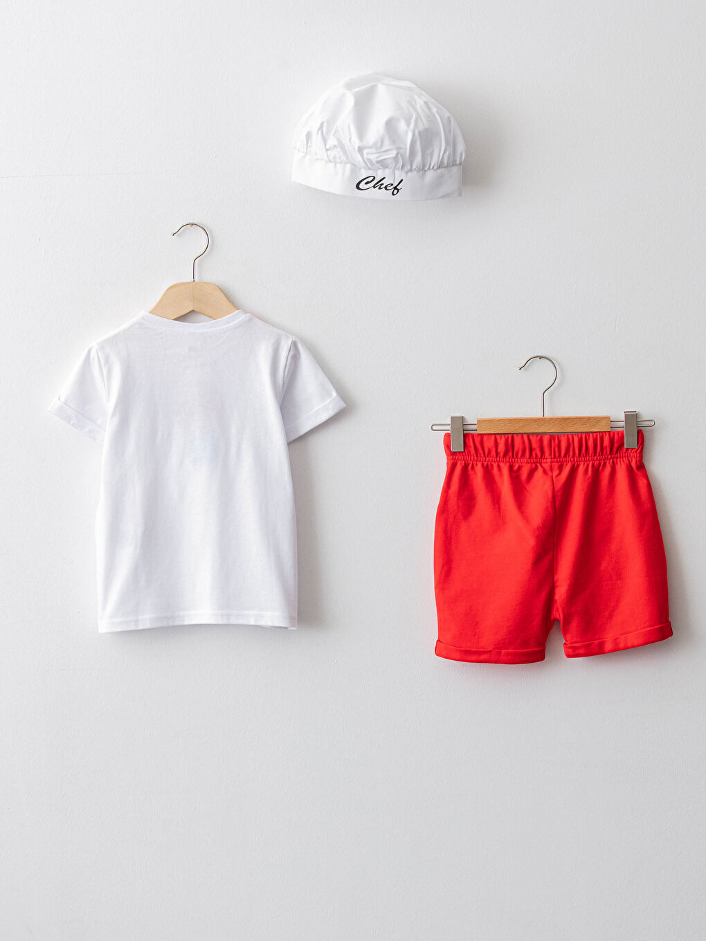 Crew Neck Short Sleeve Printed Cotton Baby Boy Chef Costume -S1JE55Z1-FFB