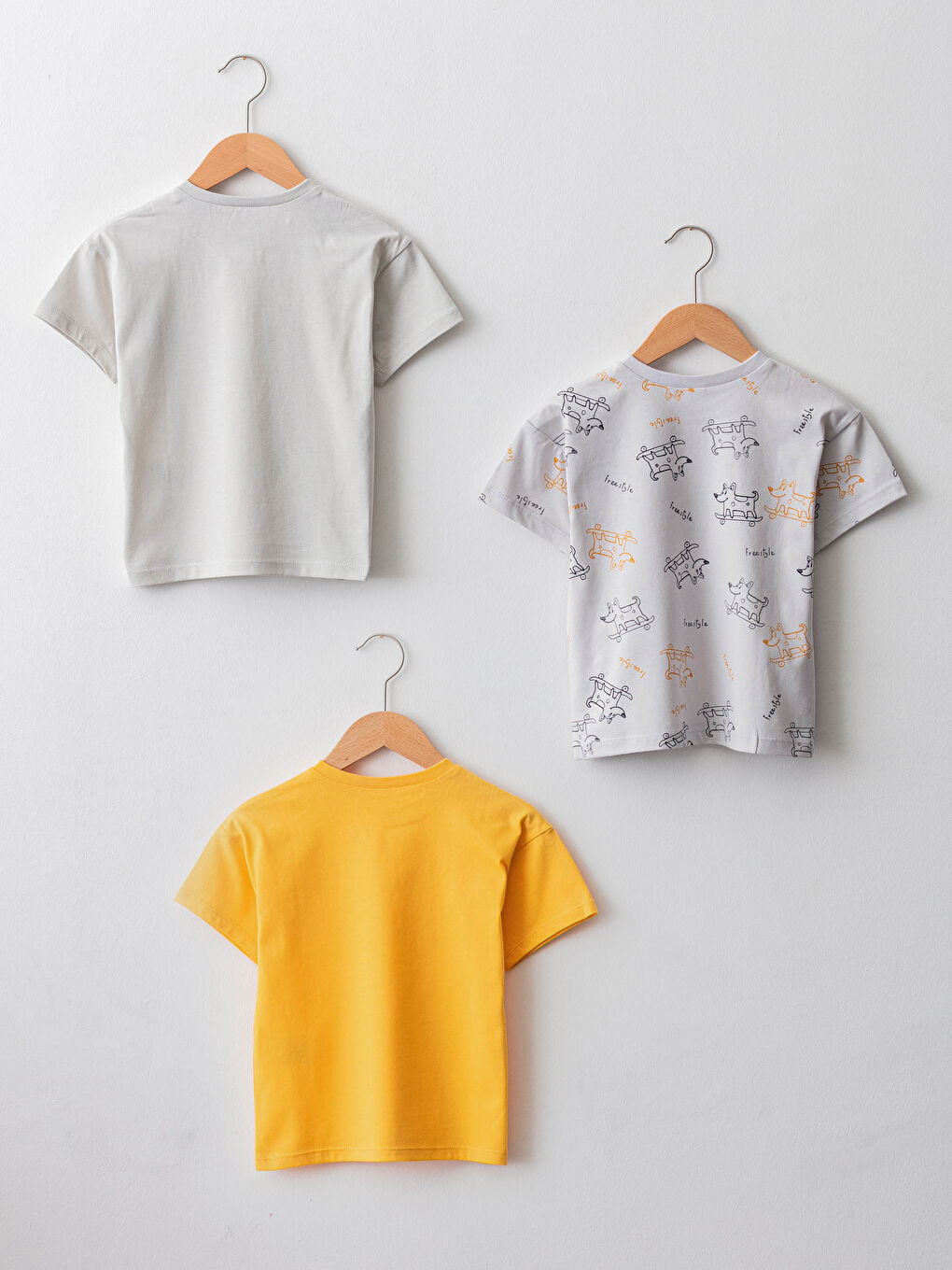 Crew Neck Short Sleeve Cotton Baby Boy T-Shirt 3 Pieces-1