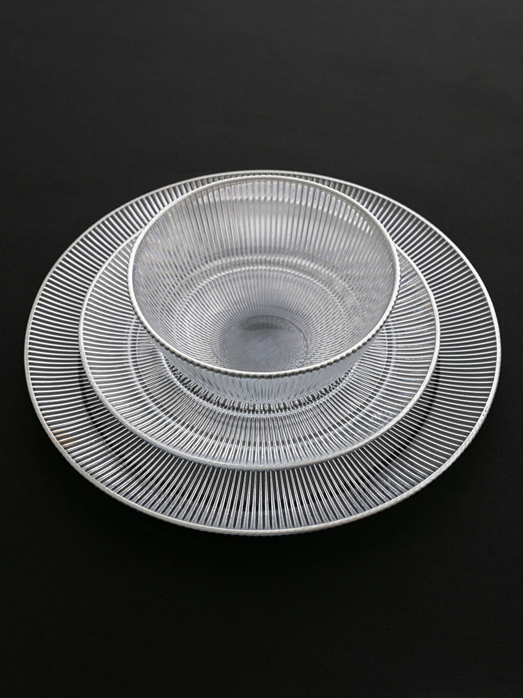 Lcw Home Assiette à Gâteau En Verre à Motifs Floraux, Lot De 4, 21 Cm Marine O 4410455