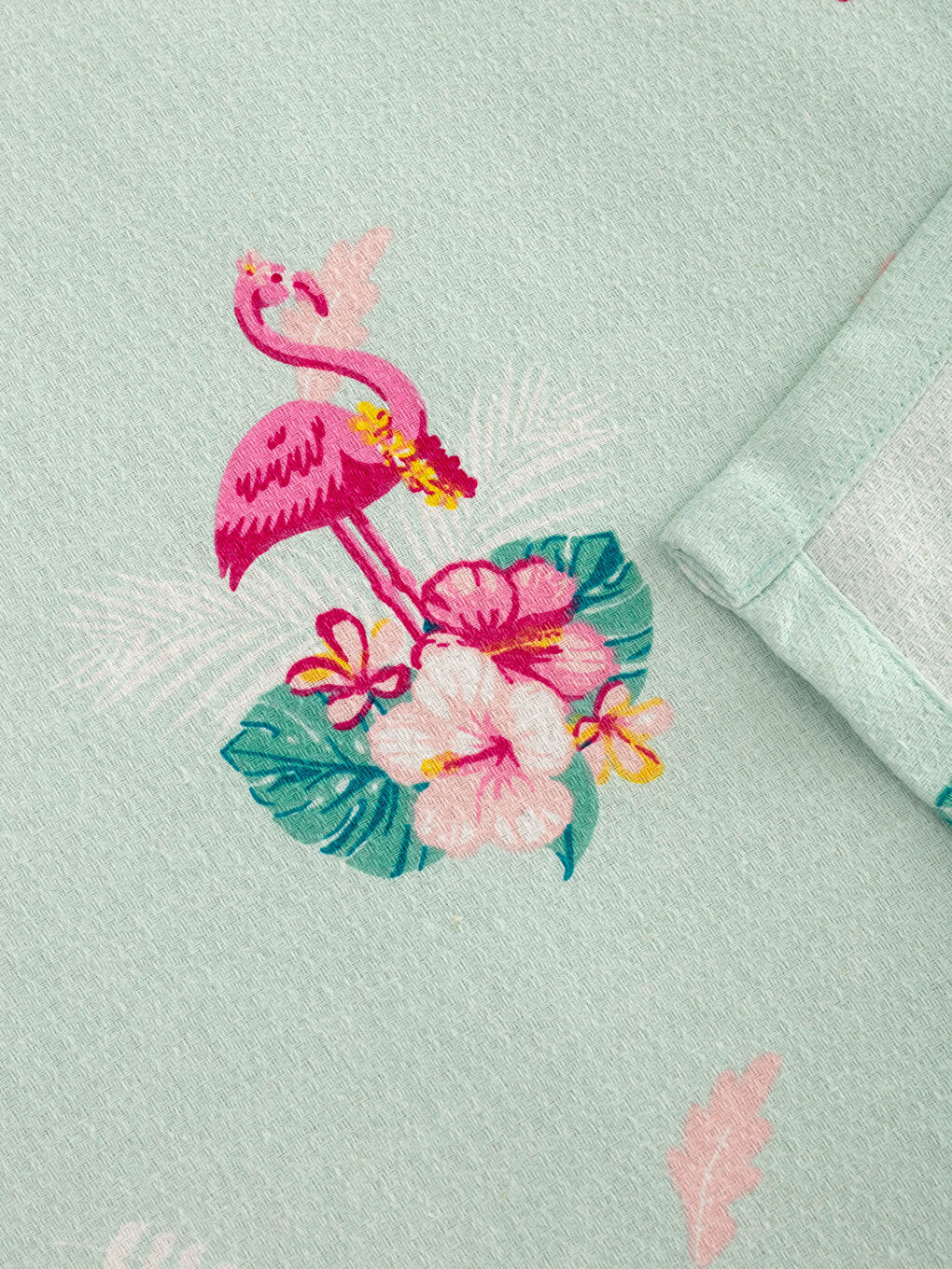 Ensemble Piqué Fille Imprimé Flamant Rose-4