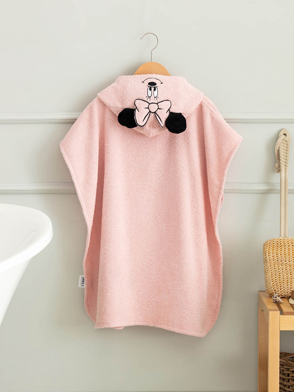 LCW HOME Kız Çocuk Minnie Mouse Lisanslı Kapüşonlu Panço -S1JR50Z4-G4V