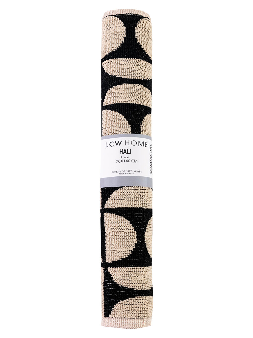 Karışık Saçak Detaylı Desenli Jakarlı Halı 70x140 cm-3