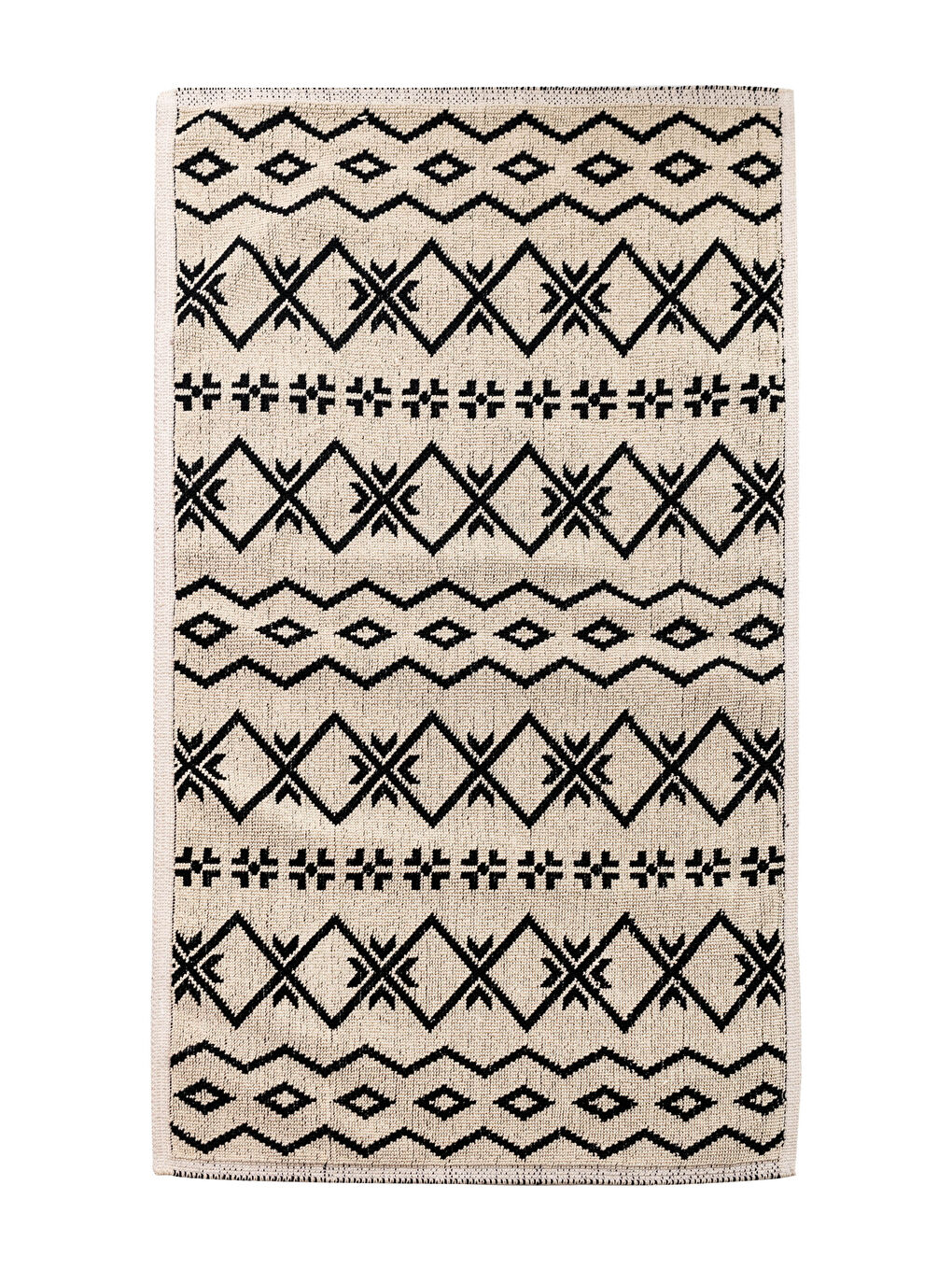 Ethnic Patterned Jacquard Rug 70x140 Cm-1