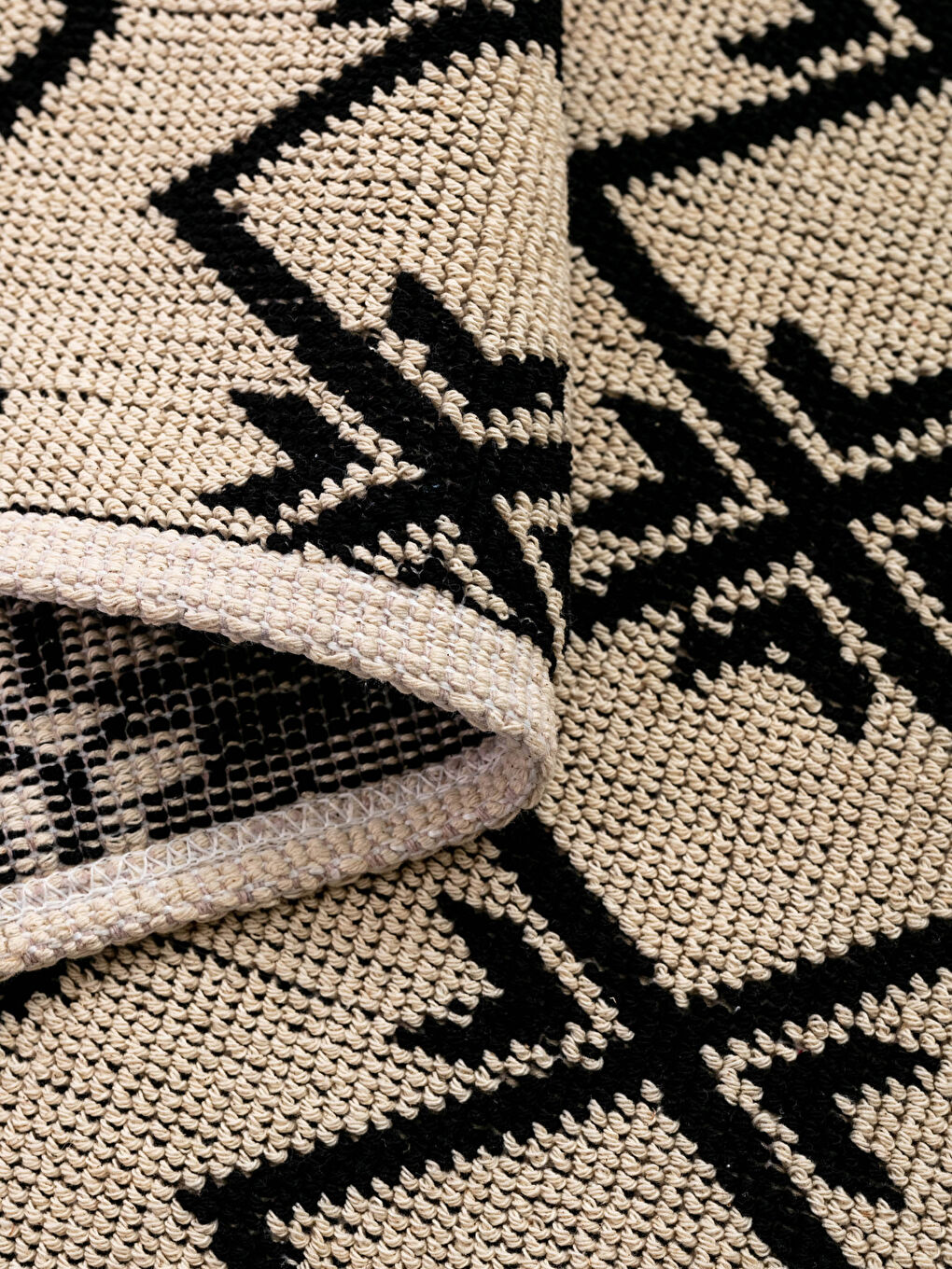 Ethnic Patterned Jacquard Rug 70x140 Cm-2