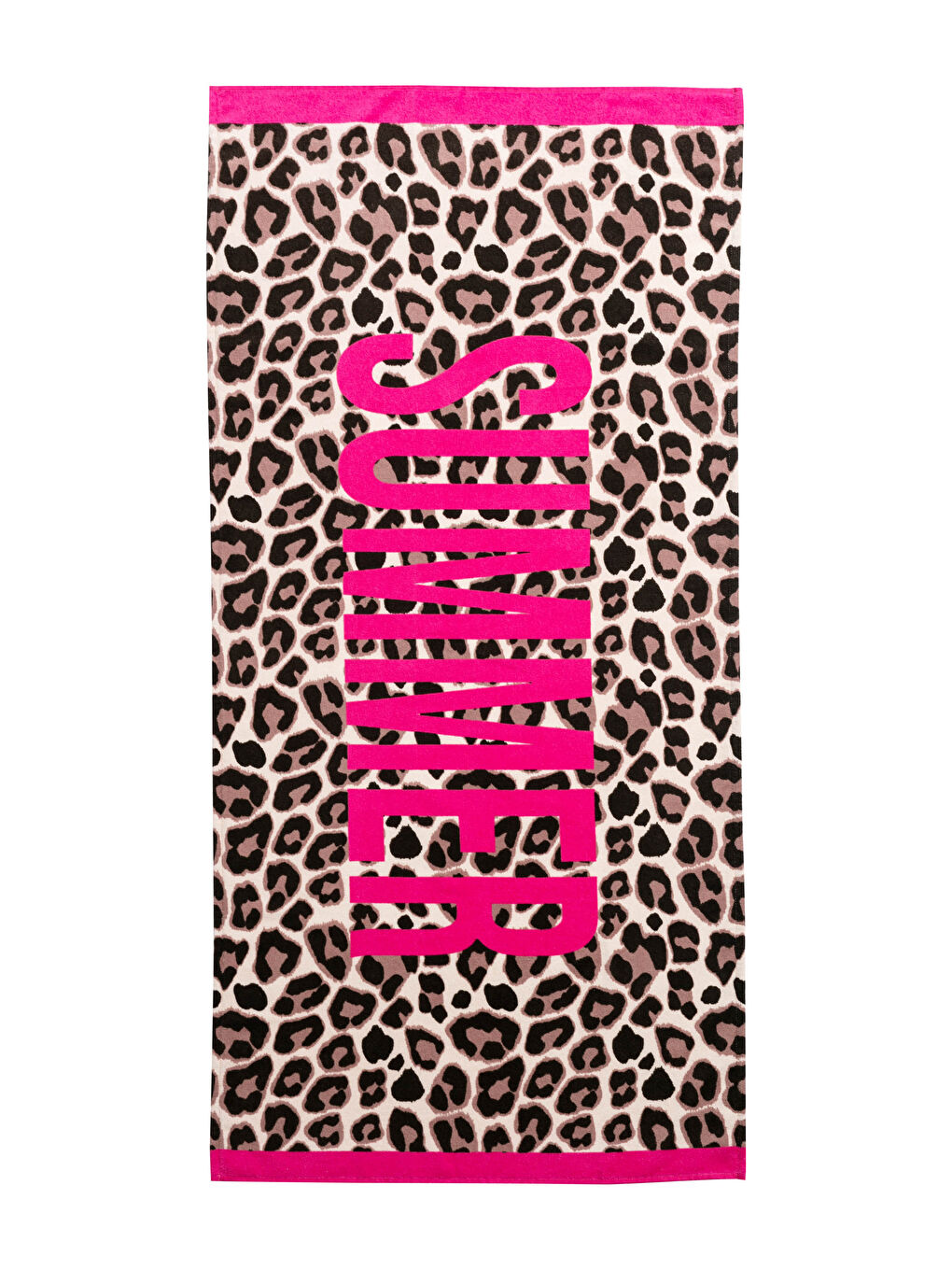 Women's Leopard Patterned Beach Towel 70x150 Cm-2