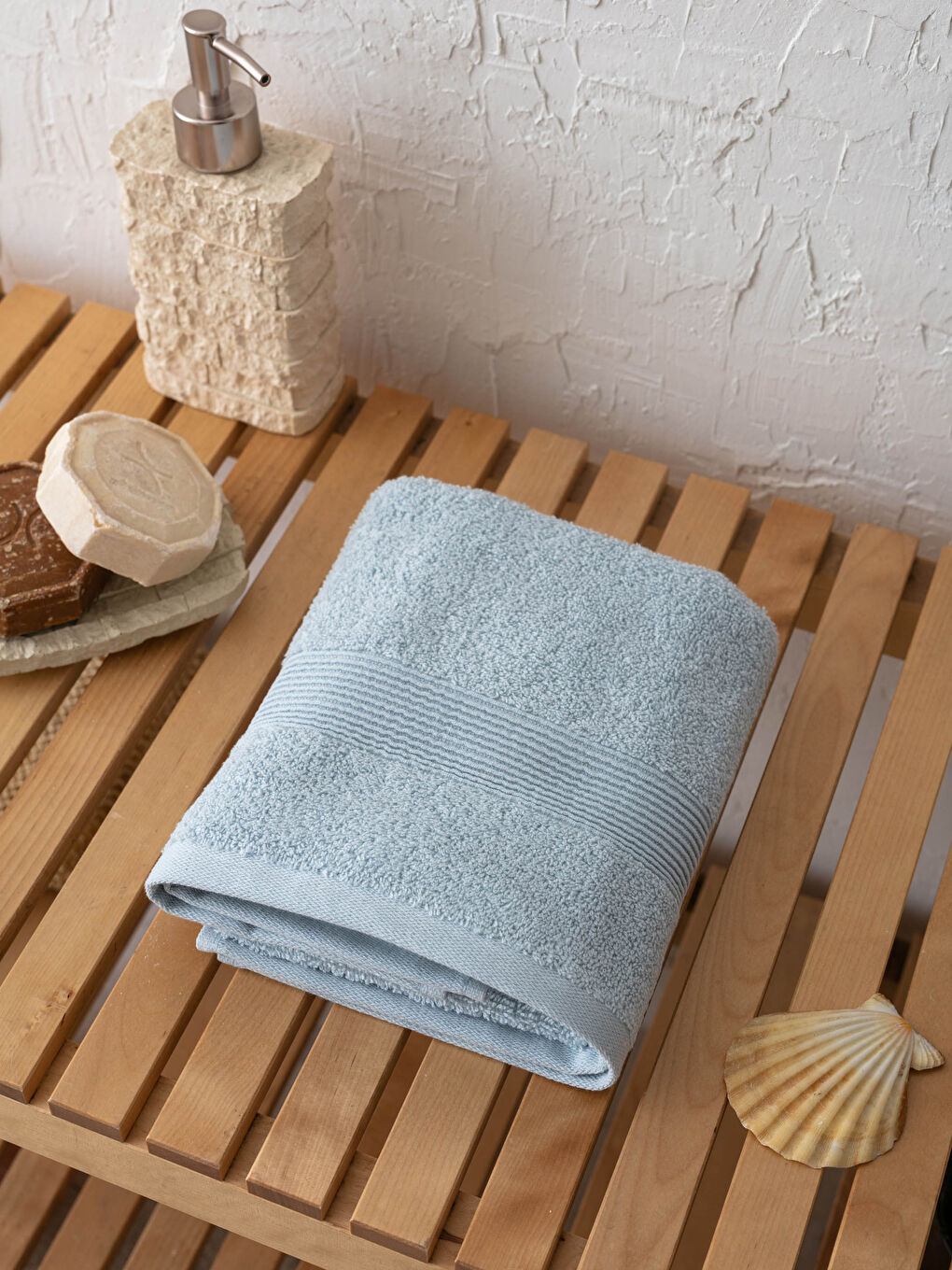 Line Detailed Flat Face Towel 50x80 Cm-1