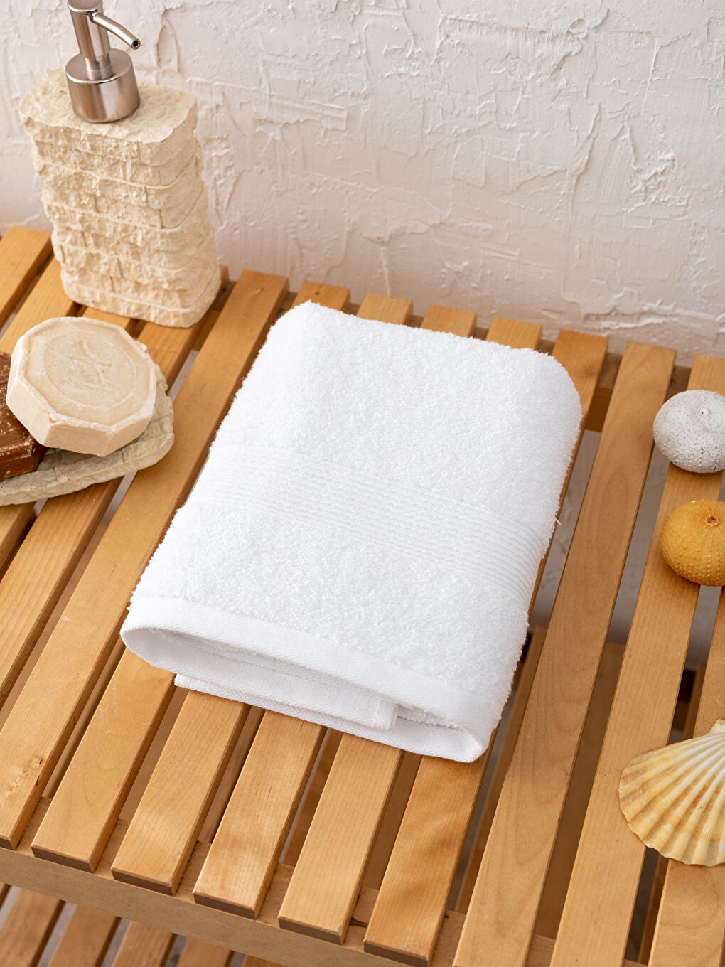 Line Detailed Flat Face Towel 50x80 Cm-1