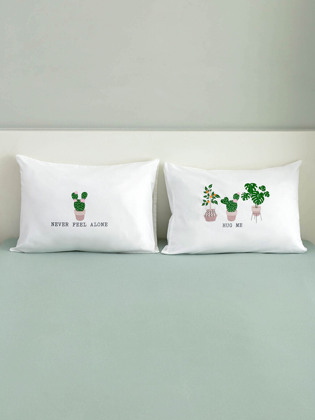 Kaktus Bedruckter Gewebter Kissenbezug 2er-Pack 50x70 Cm