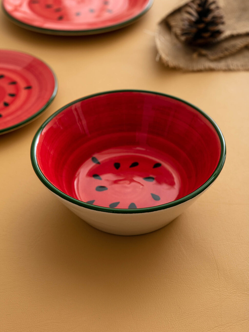 LCW HOME Watermelon Patterned Ceramic Bowl 15 Cm -S1K264Z8-F9C