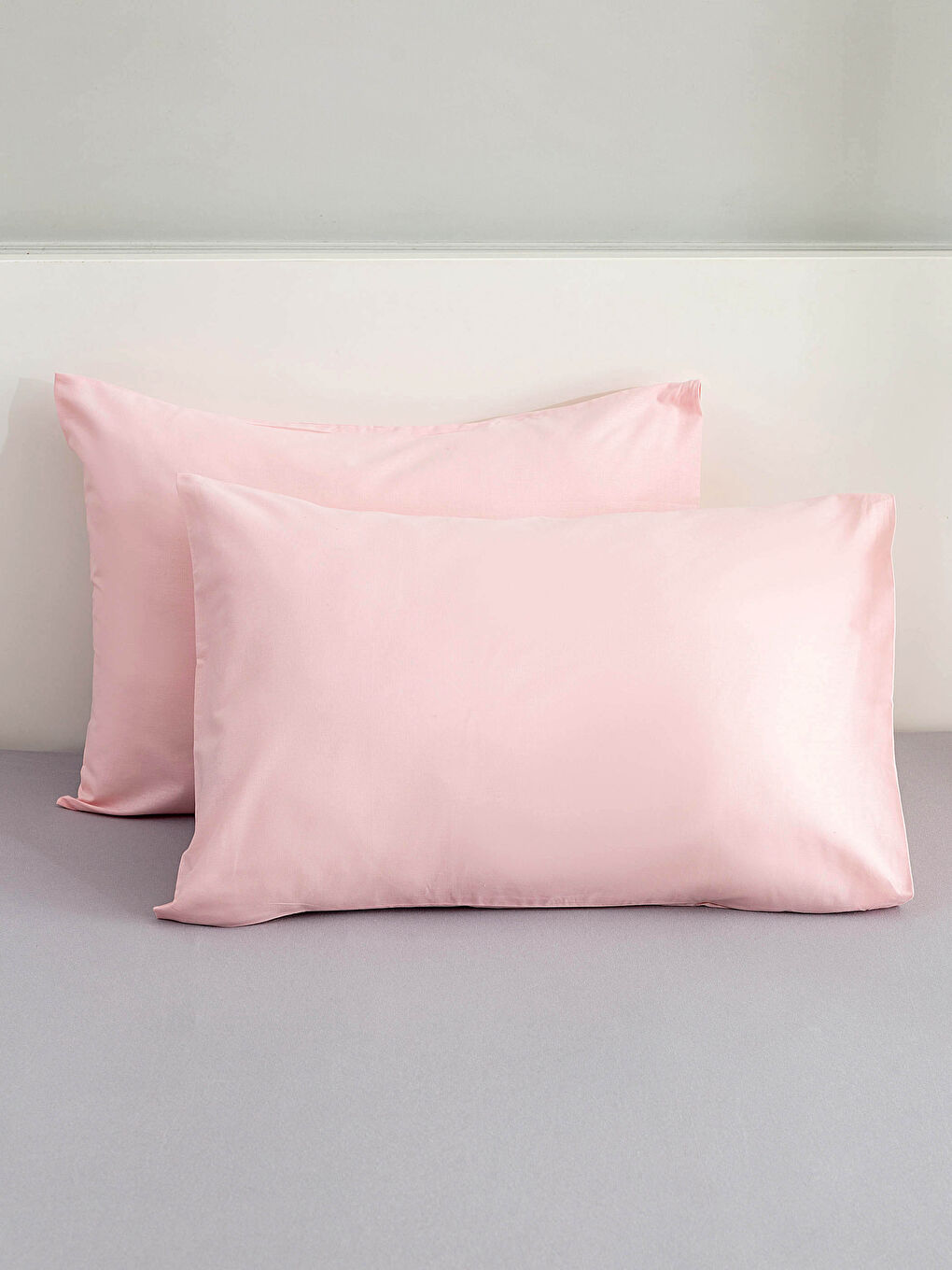 Plain Woven Girl Pillow Cover 2-Pack 50x70 Cm-1