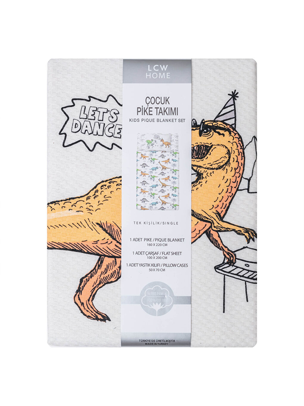 Dinosaur Printed Boys Pique Set-5
