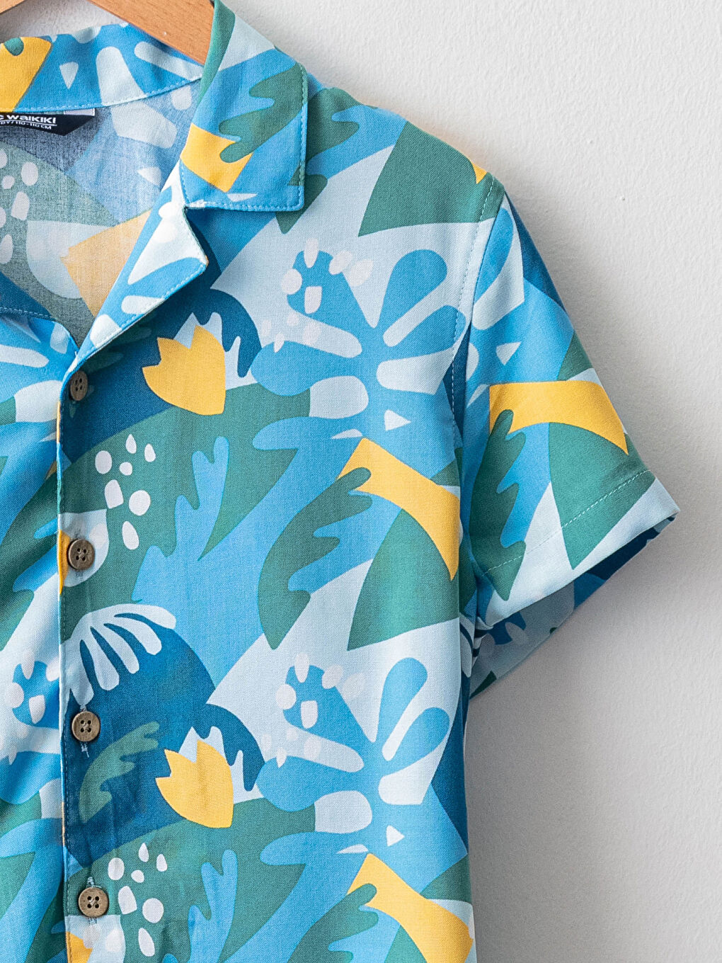 Рубашка для мальчика с принтом и коротким рукавом из вискозы-2