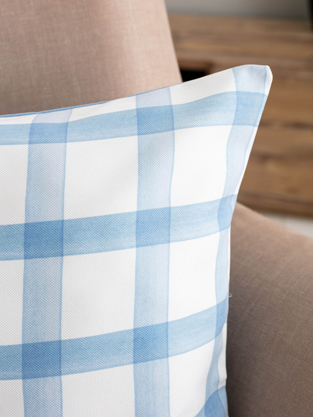 Checked Patterned Double-Sided Throw Pillow Cover 45x45 Cm -S1KD30Z8-LQQ