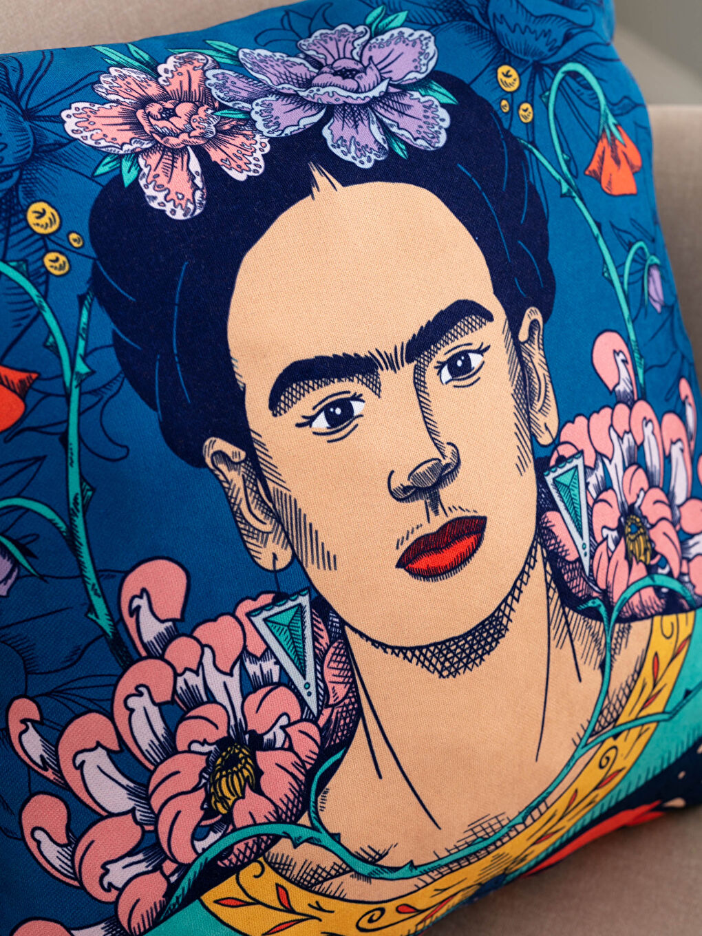LCW HOME Frida Printed Cushion Cover 45x45 Cm -S1KD33Z8-F9C
