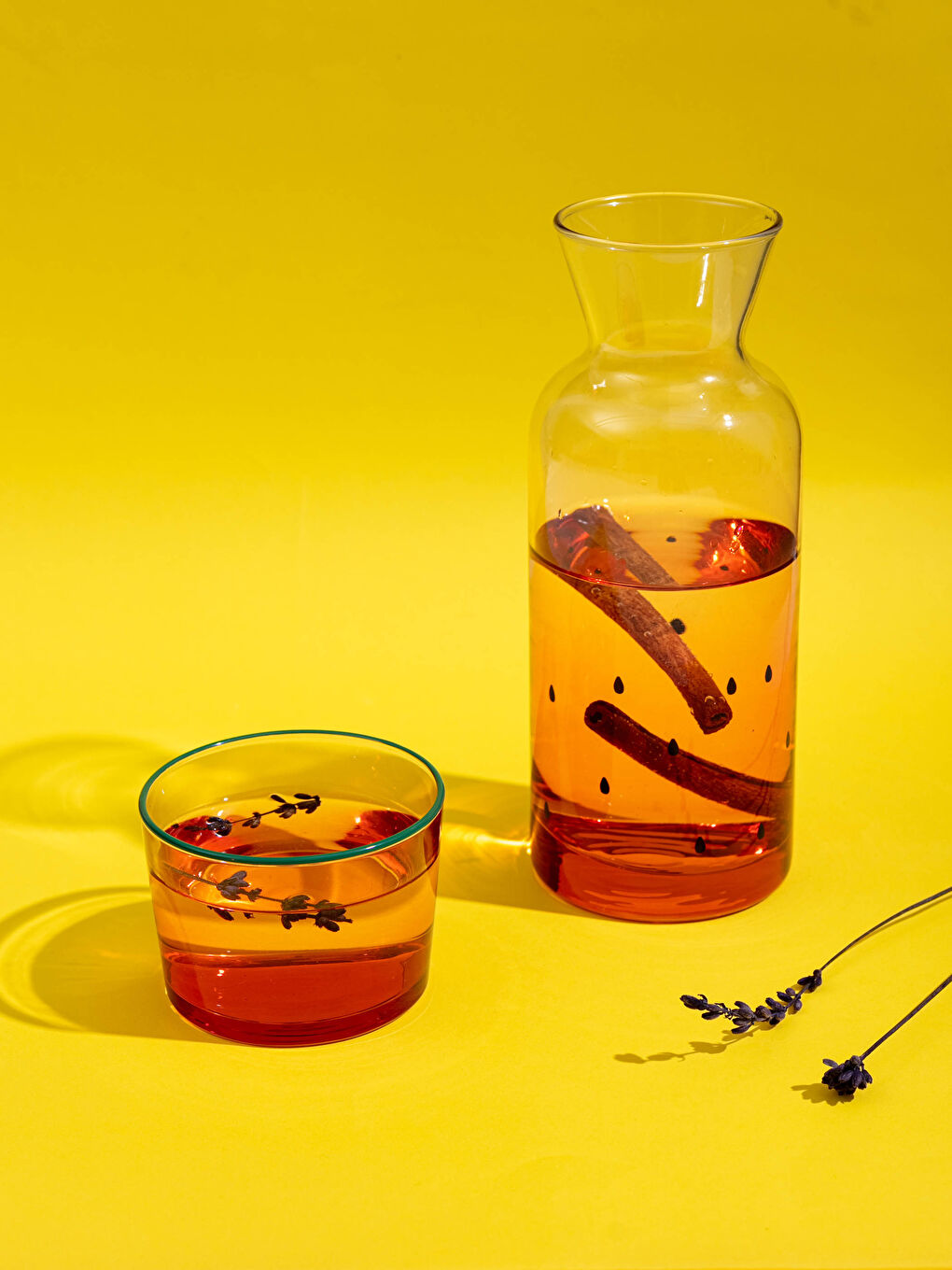 Karışık Karpuz Desenli Bardaklı Sürahi 700 ML