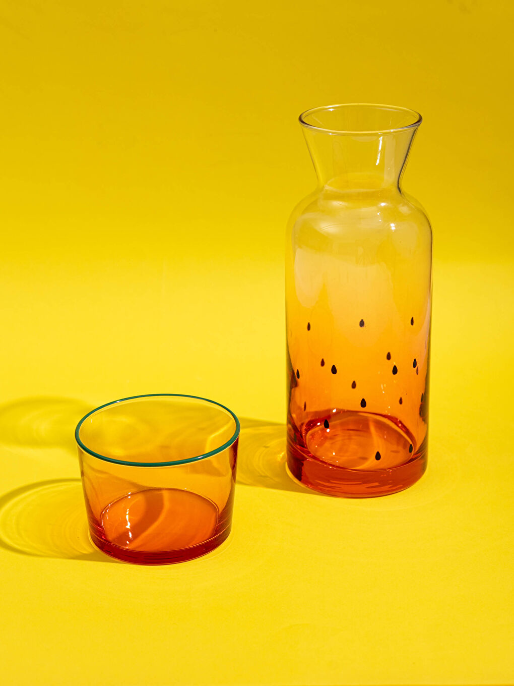 Karışık Karpuz Desenli Bardaklı Sürahi 700 ML-1