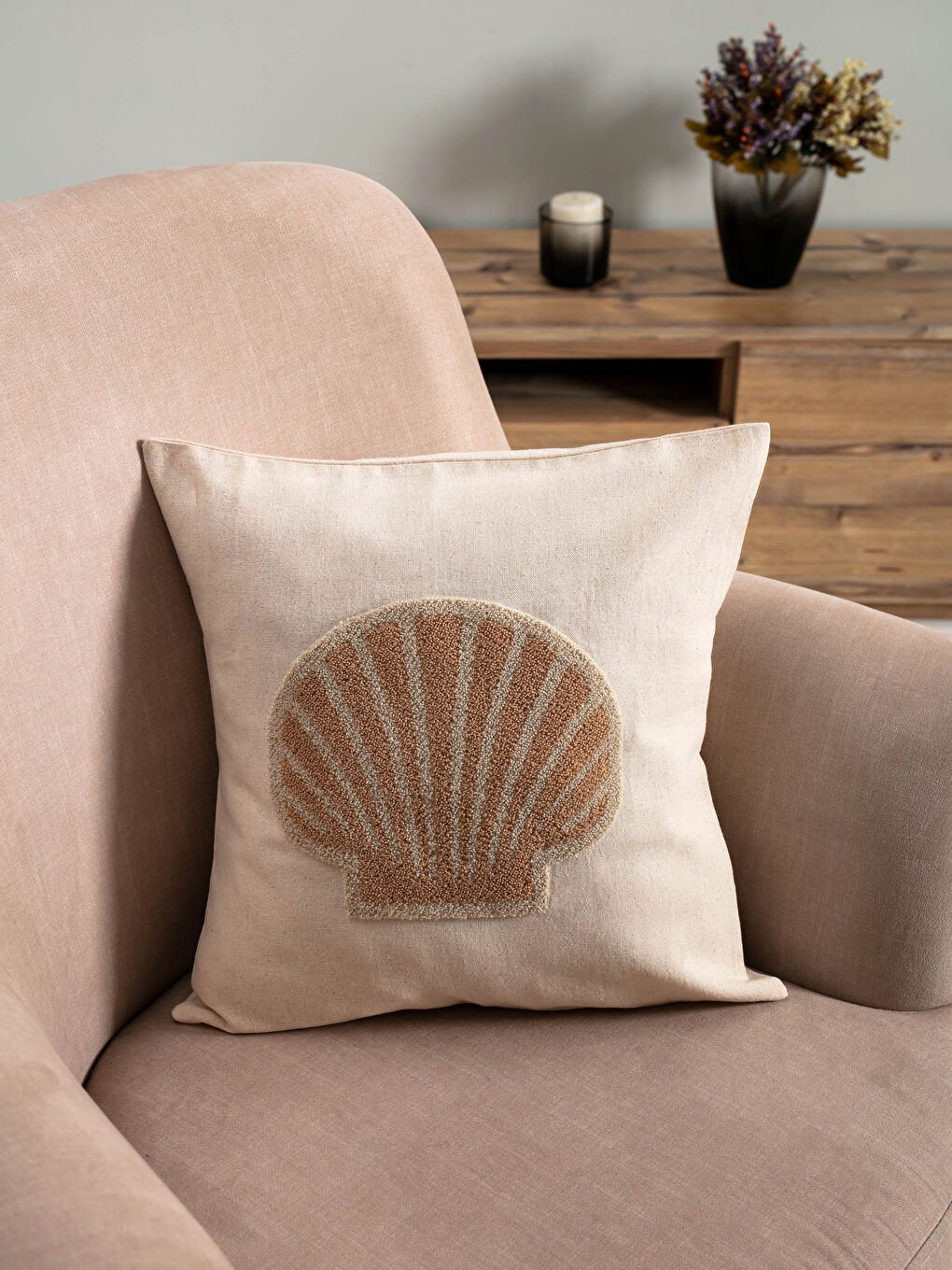 غطاء وسادة مطرز 45x45 سم