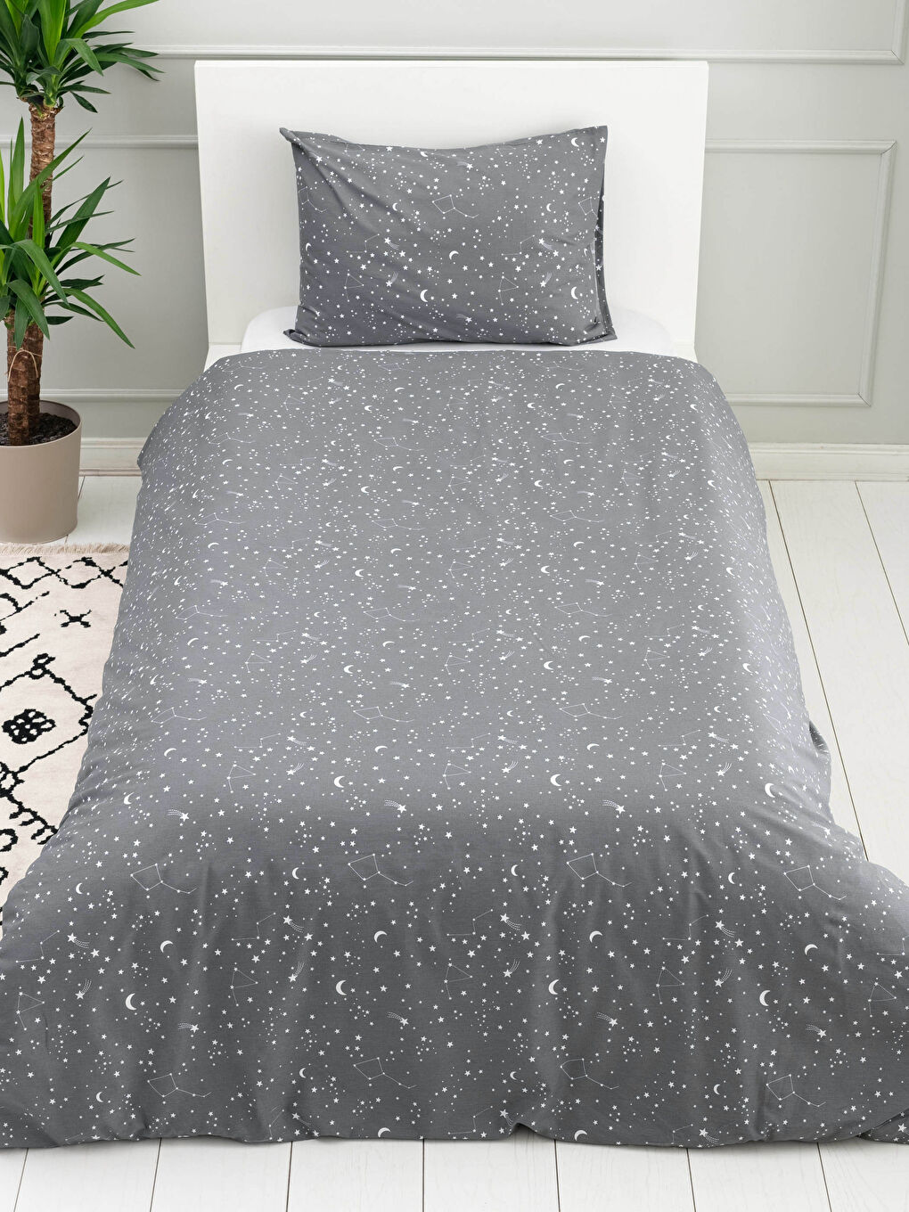 Single Double Sided Patterned Woven Duvet Cover and Pillowcase-2