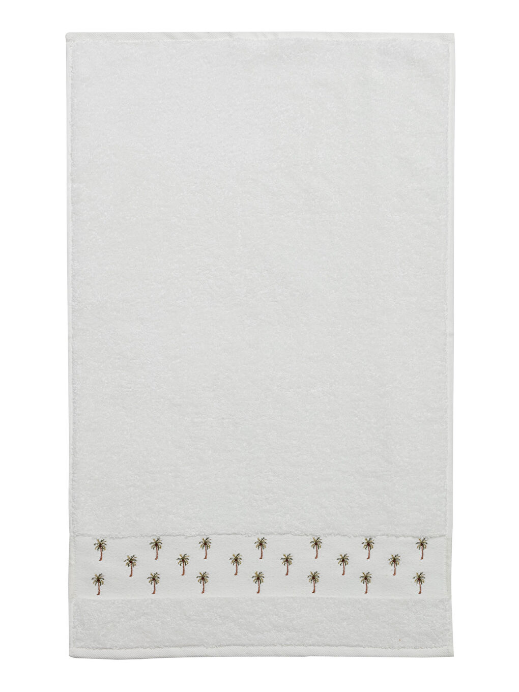 Ekru Nakış Detaylı Yüz Havlusu 50x80 cm-2