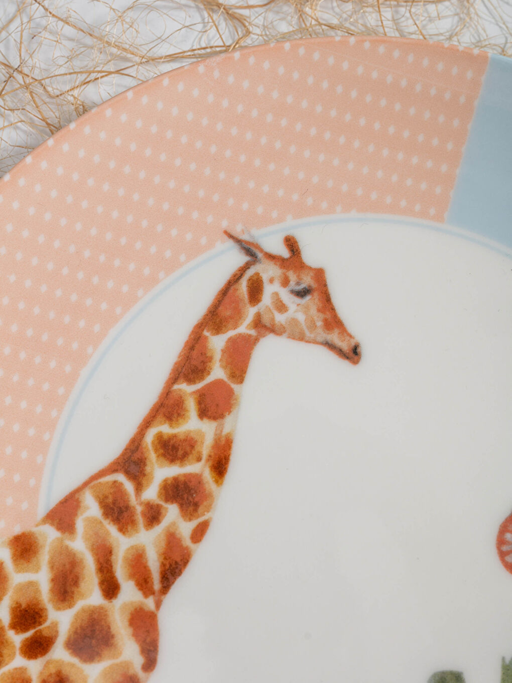 Assiette en Porcelaine à Motif Girafe 25 Cm-1