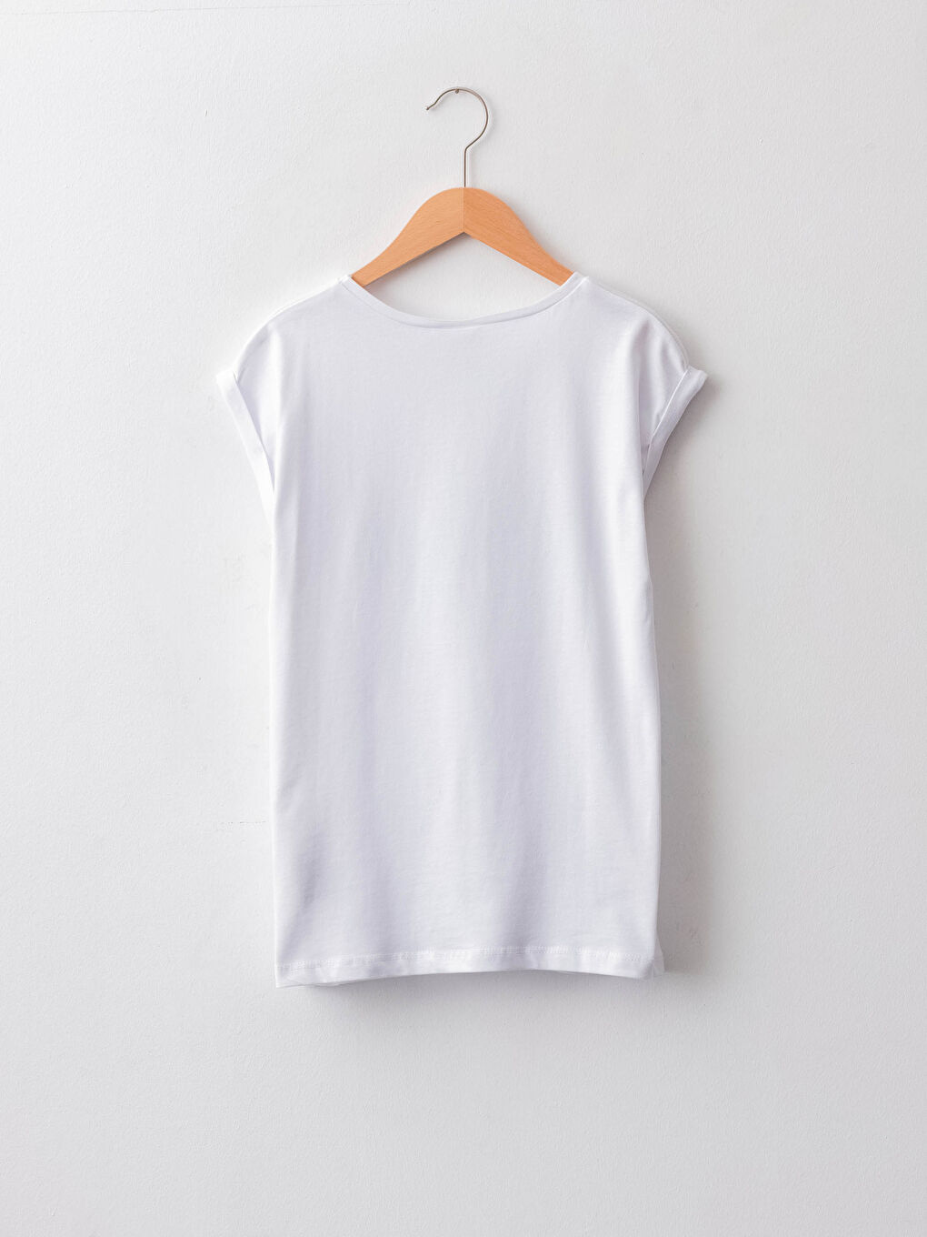 Crew Neck Printed Short Sleeve Cotton Girl T-shirt-1