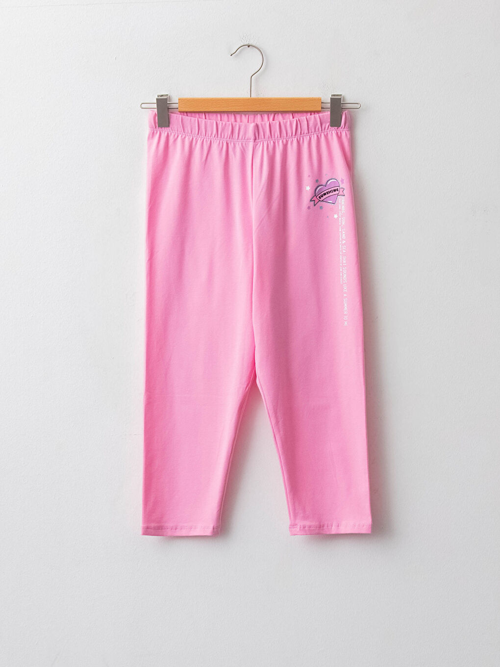 Elastic Waist Printed Cotton Girls Tights