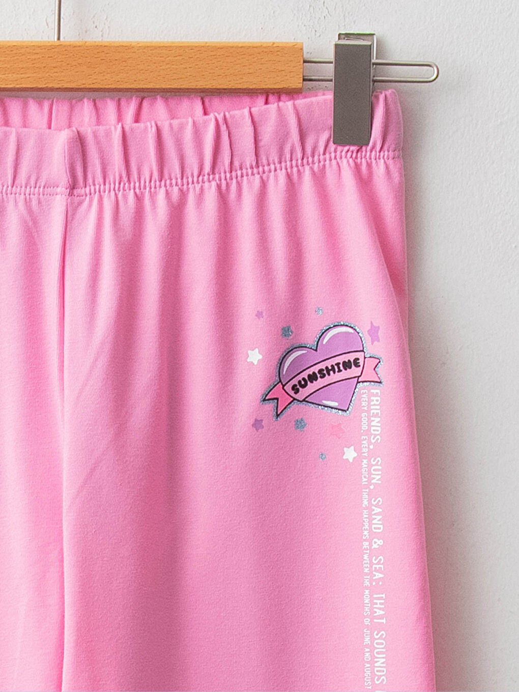 Elastic Waist Printed Cotton Girls Tights-2