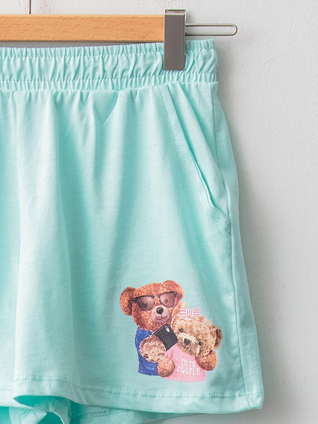 Elasticated Waist Printed Girls' Shorts-2