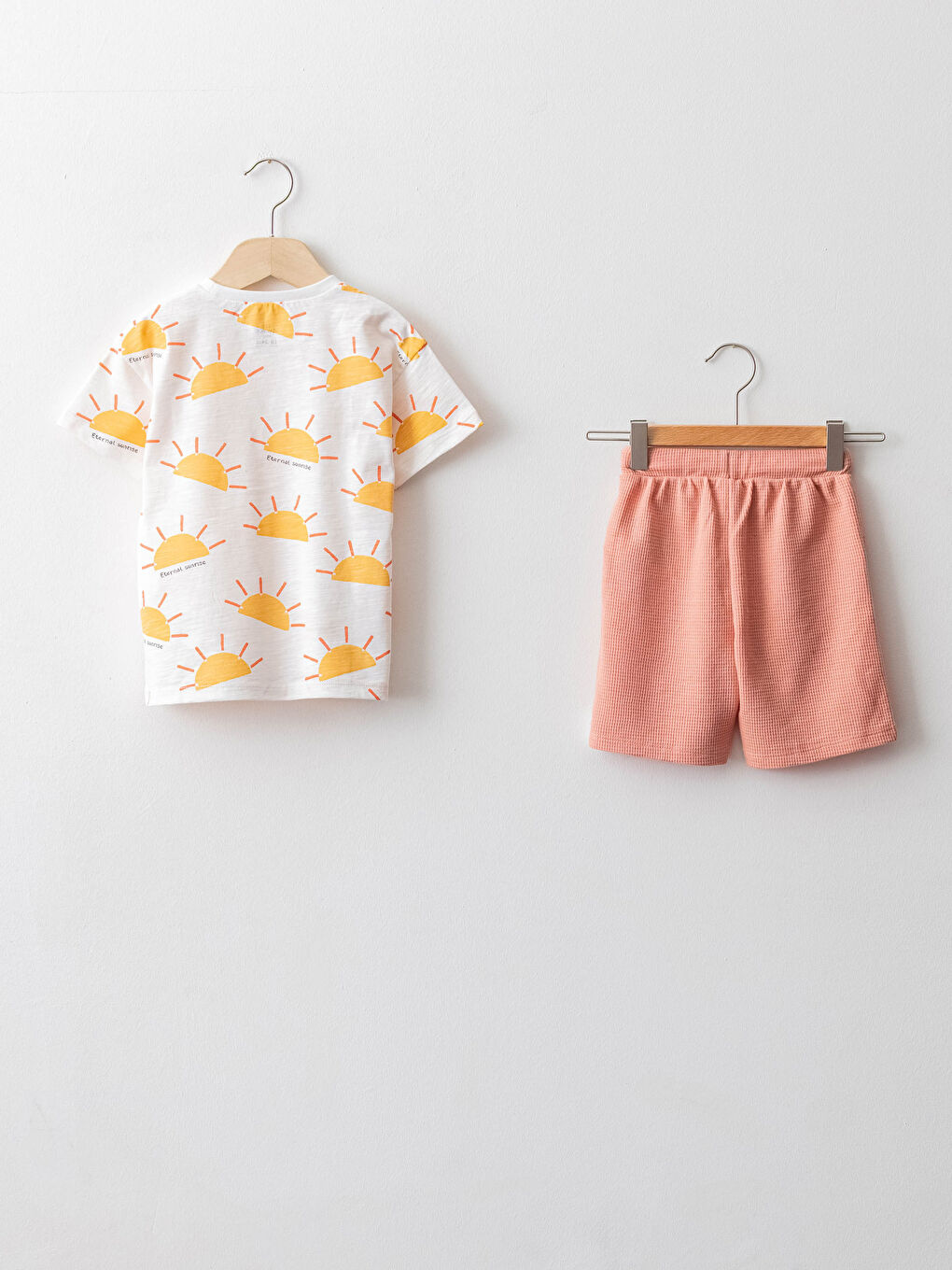 Crew Neck Short Sleeve Printed Baby Boys' T-Shirt and Shorts 2 Pack Set-1