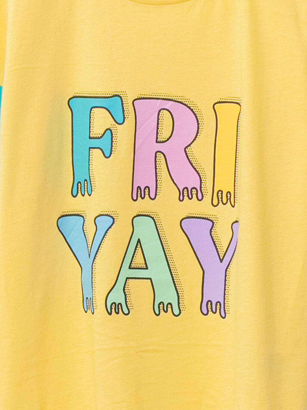 Crew Neck Printed Short Sleeve Cotton Girl T-shirt-2