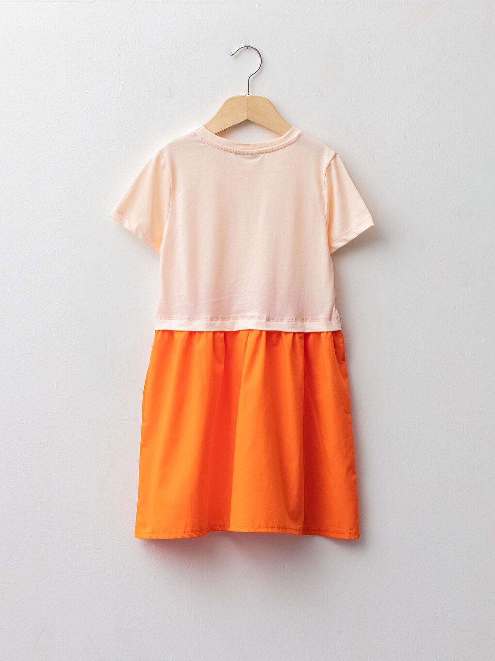 Robe à Col Rond Imprimée à Manches Courtes pour Filles-1