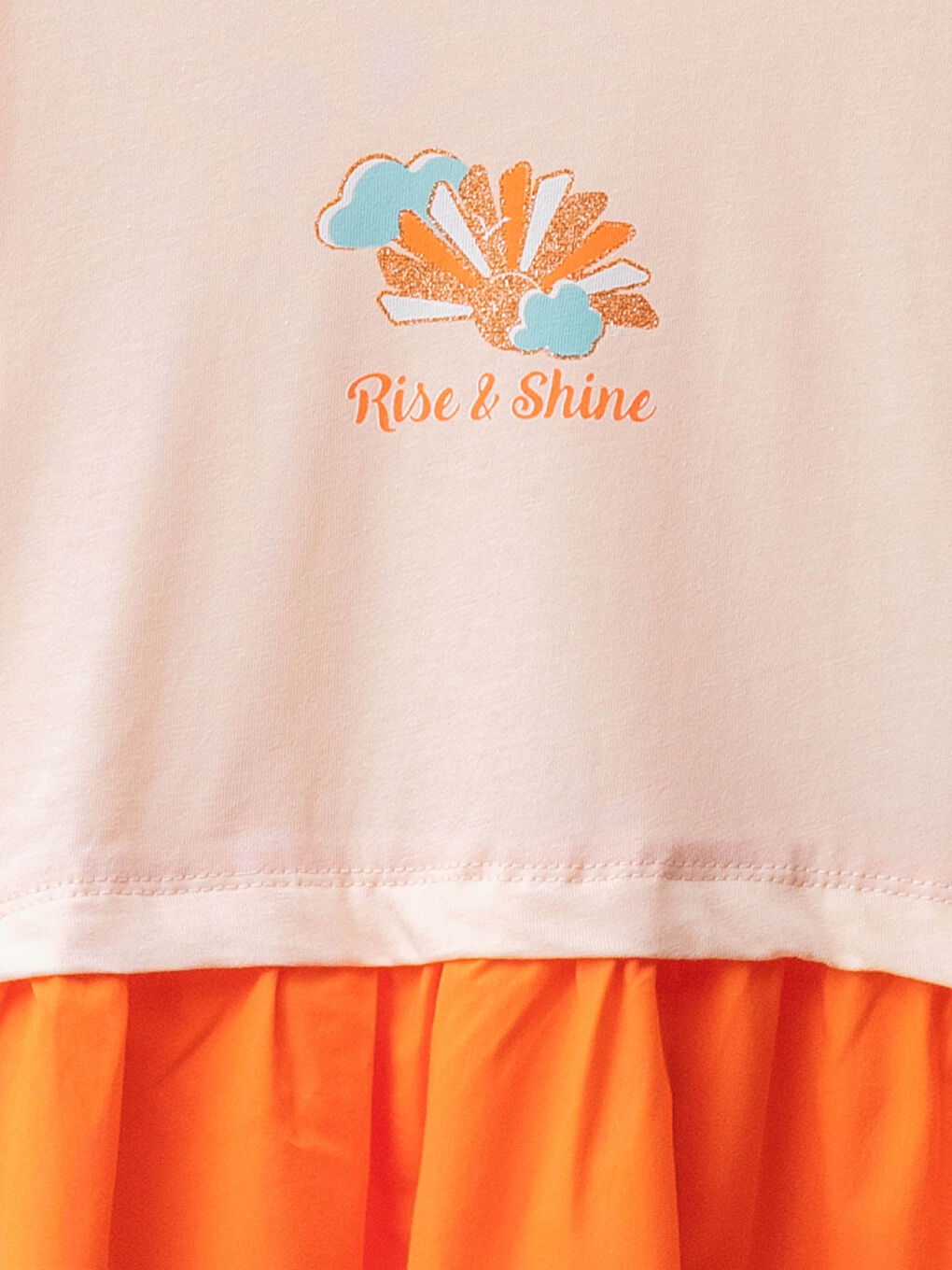 Robe à Col Rond Imprimée à Manches Courtes pour Filles-2