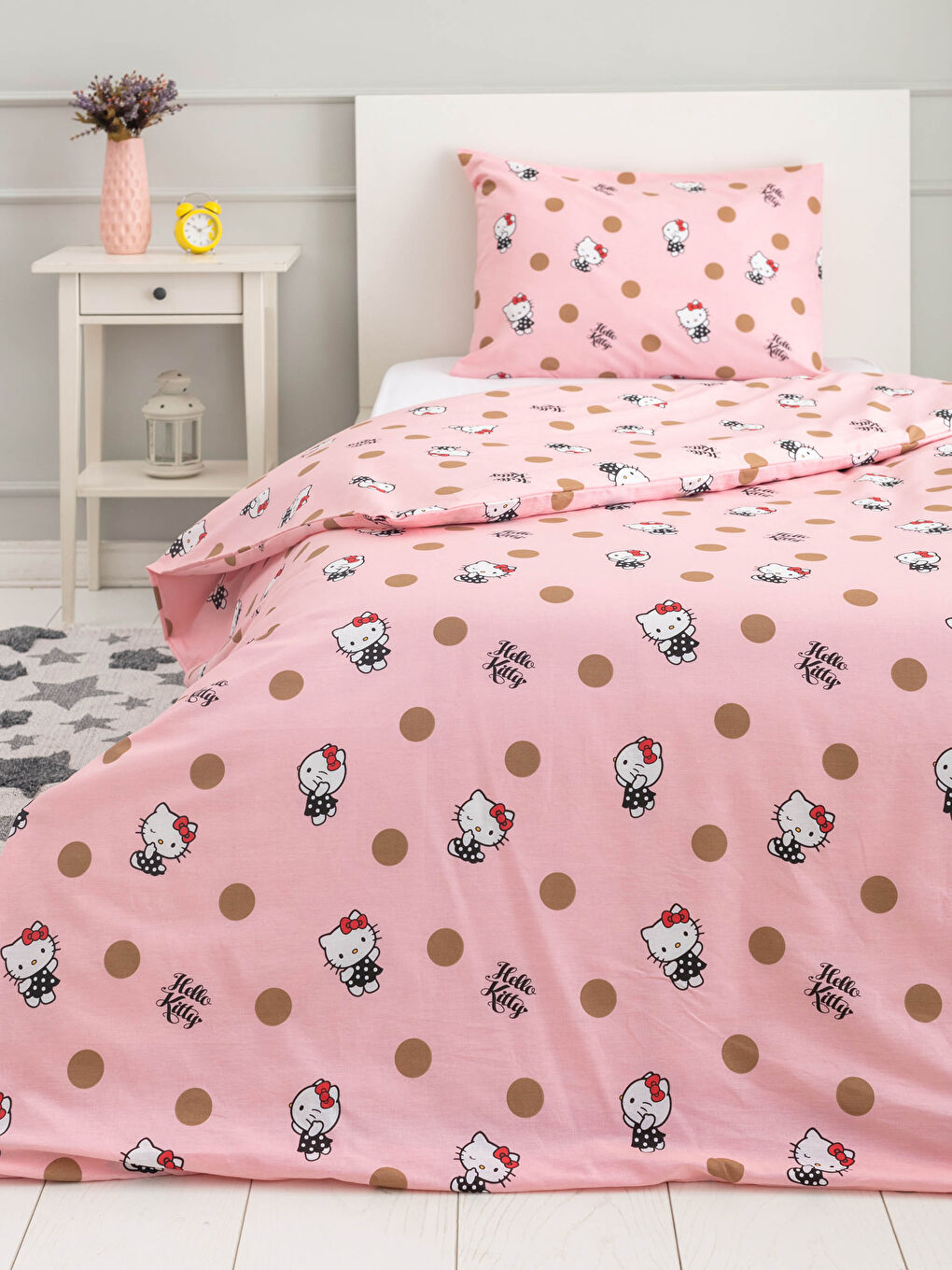 LCW HOME Hello Kitty Licensed Woven Girls' Duvet Cover Set -S1L193Z4-F9C